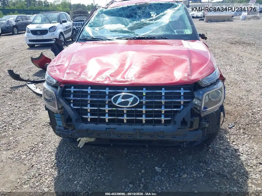 2023 Hyundai Venue Sel VIN: KMHRC8A34PU234176 Lot: 45339096