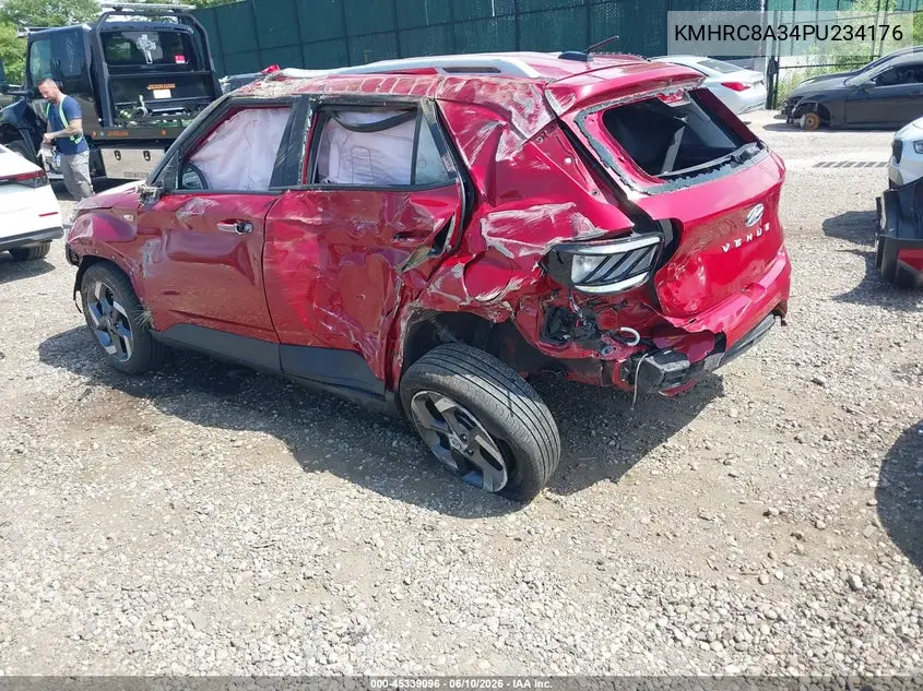 2023 Hyundai Venue Sel VIN: KMHRC8A34PU234176 Lot: 45339096
