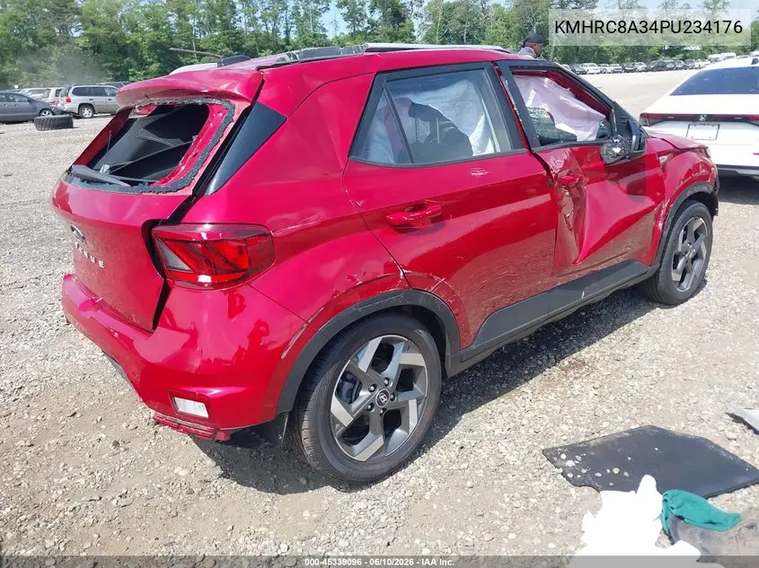 2023 Hyundai Venue Sel VIN: KMHRC8A34PU234176 Lot: 45339096