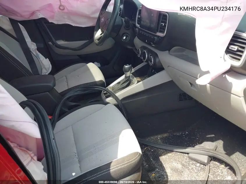 2023 Hyundai Venue Sel VIN: KMHRC8A34PU234176 Lot: 45339096