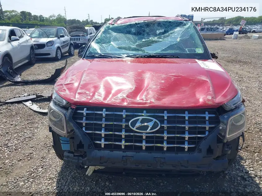 2023 Hyundai Venue Sel VIN: KMHRC8A34PU234176 Lot: 45339096