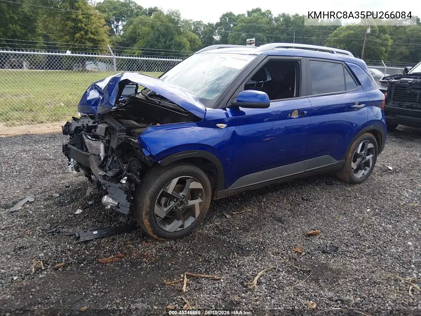 2023 Hyundai Venue Sel VIN: KMHRC8A35PU266084 Lot: 45346686