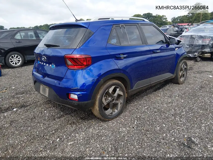 2023 Hyundai Venue Sel VIN: KMHRC8A35PU266084 Lot: 45346686