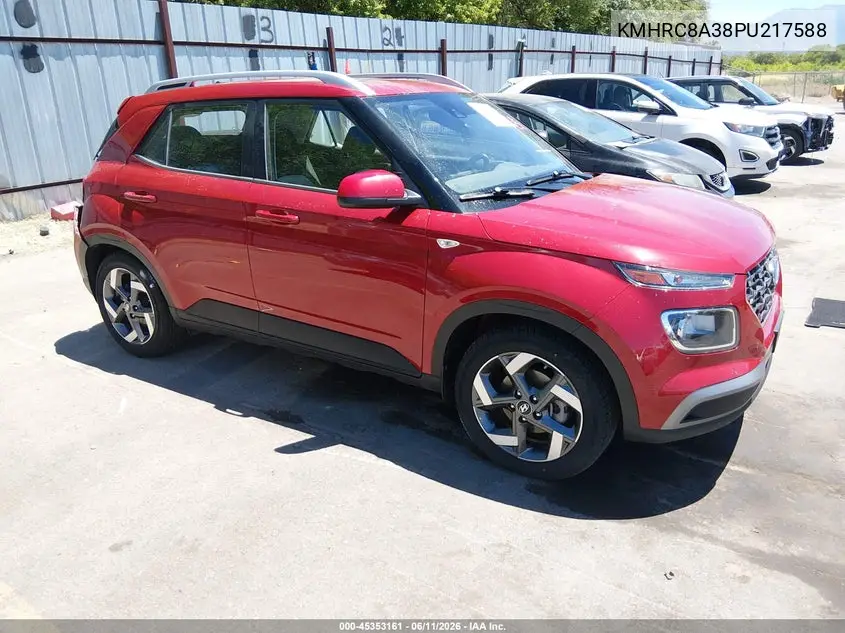 2023 Hyundai Venue Sel VIN: KMHRC8A38PU217588 Lot: 45353161