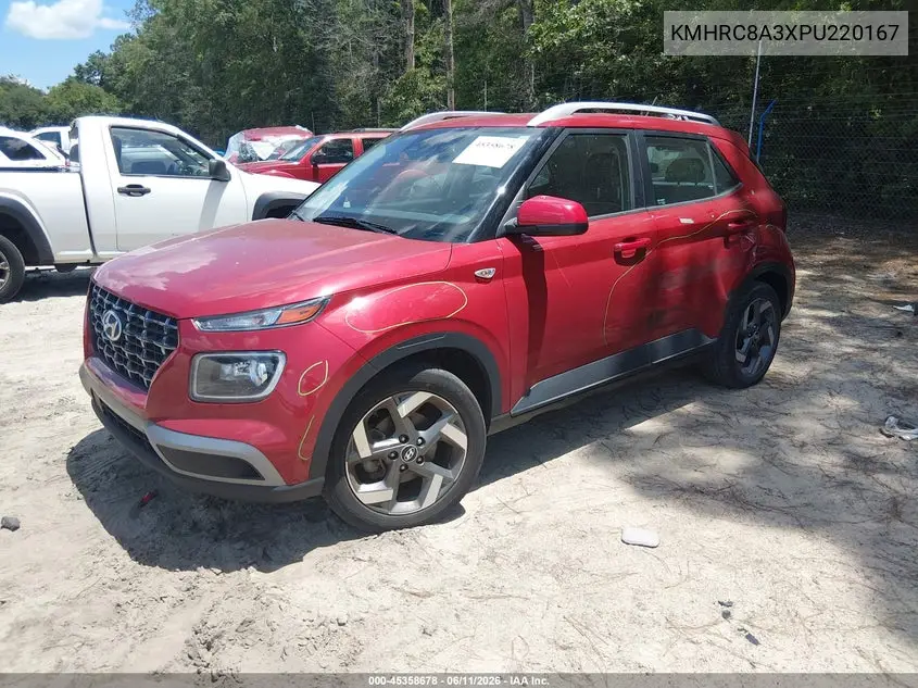 2023 Hyundai Venue Limited VIN: KMHRC8A3XPU220167 Lot: 45358678