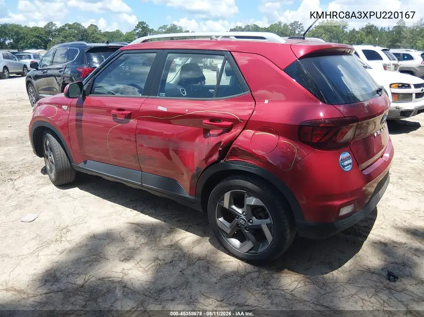 2023 Hyundai Venue Limited VIN: KMHRC8A3XPU220167 Lot: 45358678