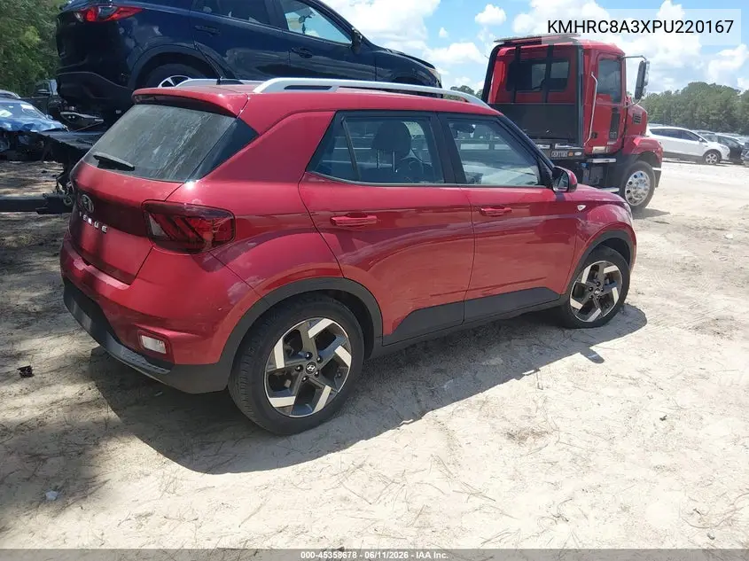 2023 Hyundai Venue Limited VIN: KMHRC8A3XPU220167 Lot: 45358678