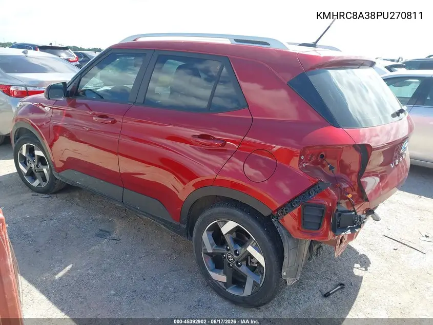 2023 Hyundai Venue Limited VIN: KMHRC8A38PU270811 Lot: 45392902