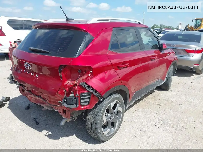 2023 Hyundai Venue Limited VIN: KMHRC8A38PU270811 Lot: 45392902