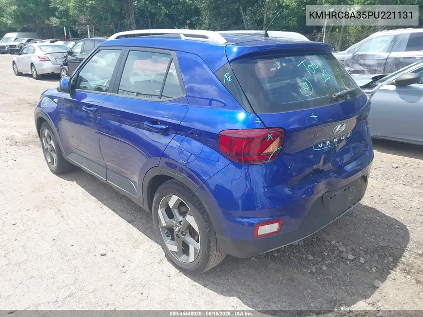 2023 Hyundai Venue Limited VIN: KMHRC8A35PU221131 Lot: 45440026