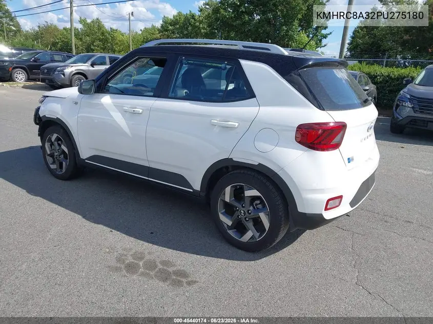2023 Hyundai Venue Limited VIN: KMHRC8A32PU275180 Lot: 45440174