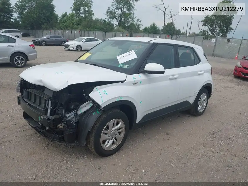 2023 Hyundai Venue Se VIN: KMHRB8A3XPU212279 Lot: 45444669