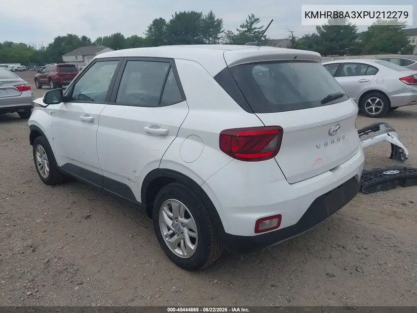 2023 Hyundai Venue Se VIN: KMHRB8A3XPU212279 Lot: 45444669