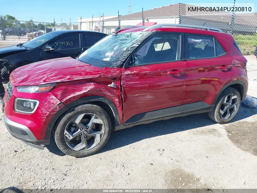 2023 Hyundai Venue Limited VIN: KMHRC8A34PU230810 Lot: 45454726