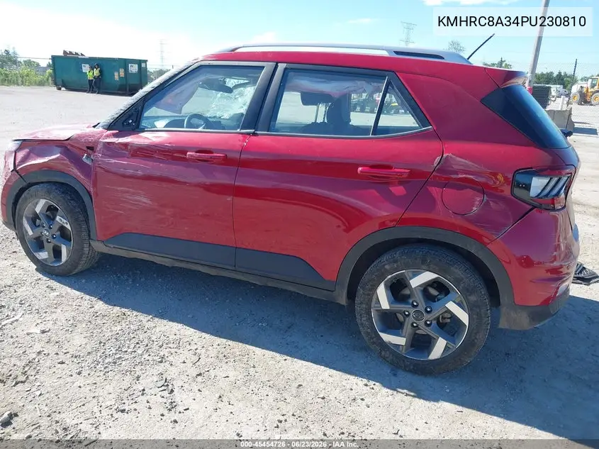2023 Hyundai Venue Limited VIN: KMHRC8A34PU230810 Lot: 45454726