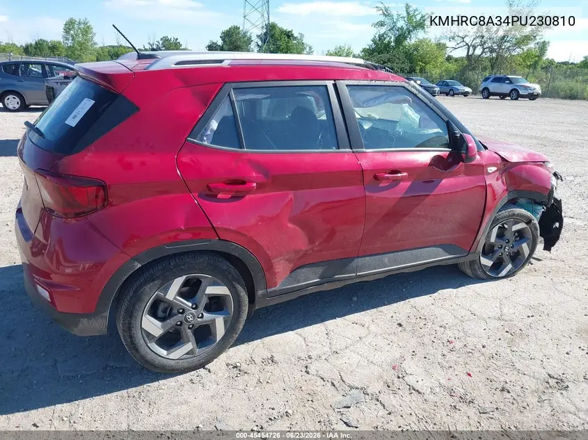 2023 Hyundai Venue Limited VIN: KMHRC8A34PU230810 Lot: 45454726