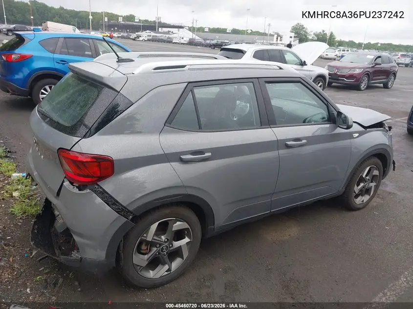 2023 Hyundai Venue Sel VIN: KMHRC8A36PU237242 Lot: 45460720