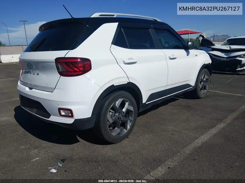 2023 Hyundai Venue Limited VIN: KMHRC8A32PU267127 Lot: 45474913