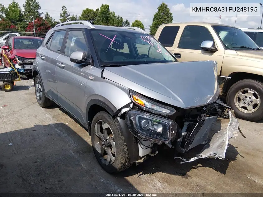 2023 Hyundai Venue Sel VIN: KMHRC8A31PU248195 Lot: 45491727