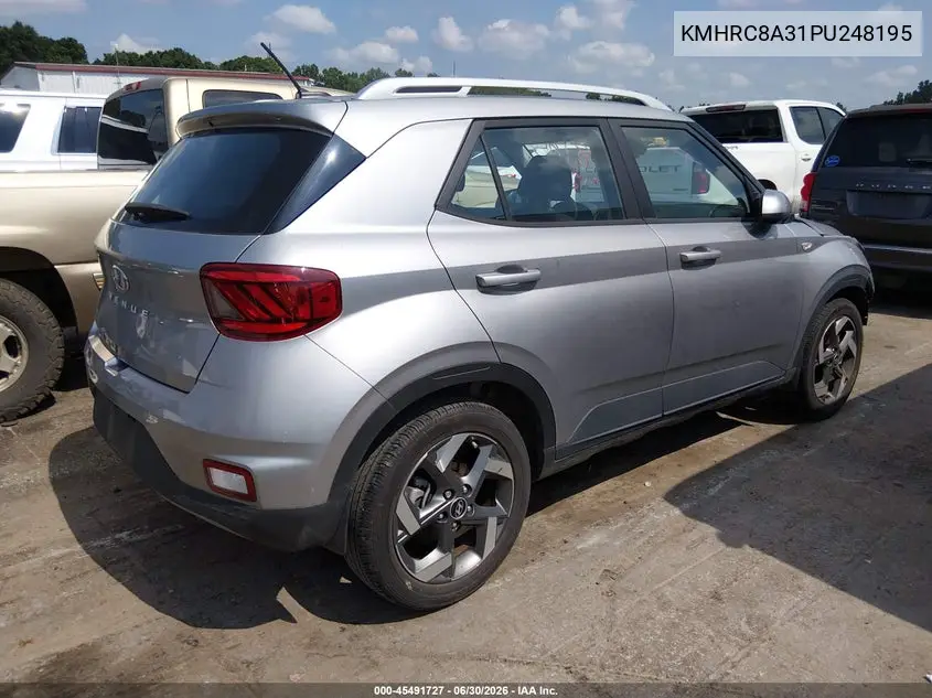 2023 Hyundai Venue Sel VIN: KMHRC8A31PU248195 Lot: 45491727