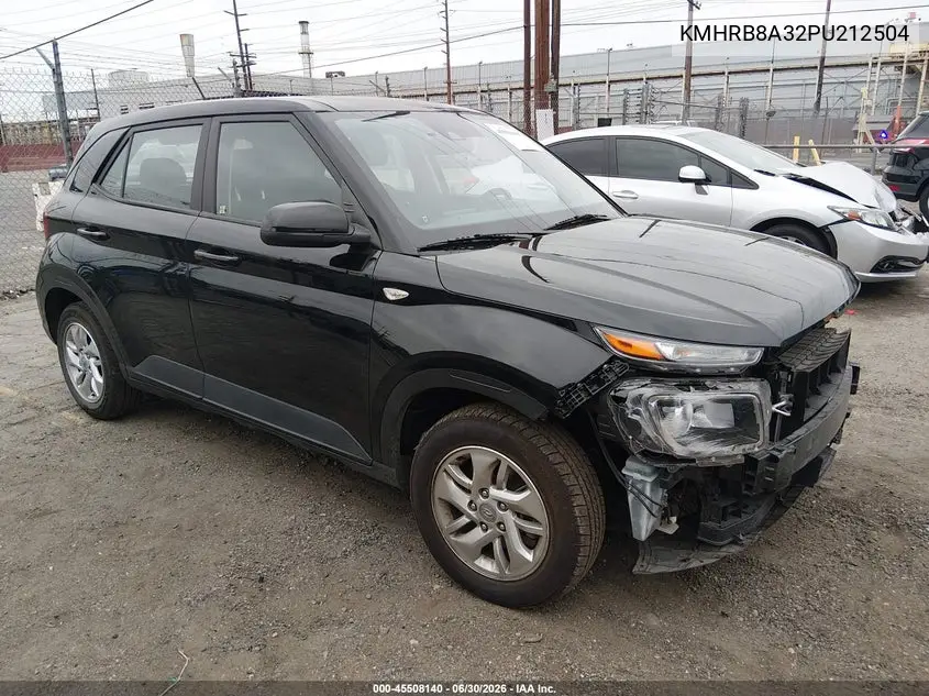 2023 Hyundai Venue Se VIN: KMHRB8A32PU212504 Lot: 60602056