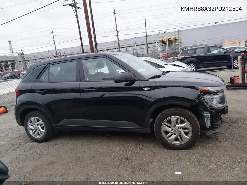 2023 Hyundai Venue Se VIN: KMHRB8A32PU212504 Lot: 60602056