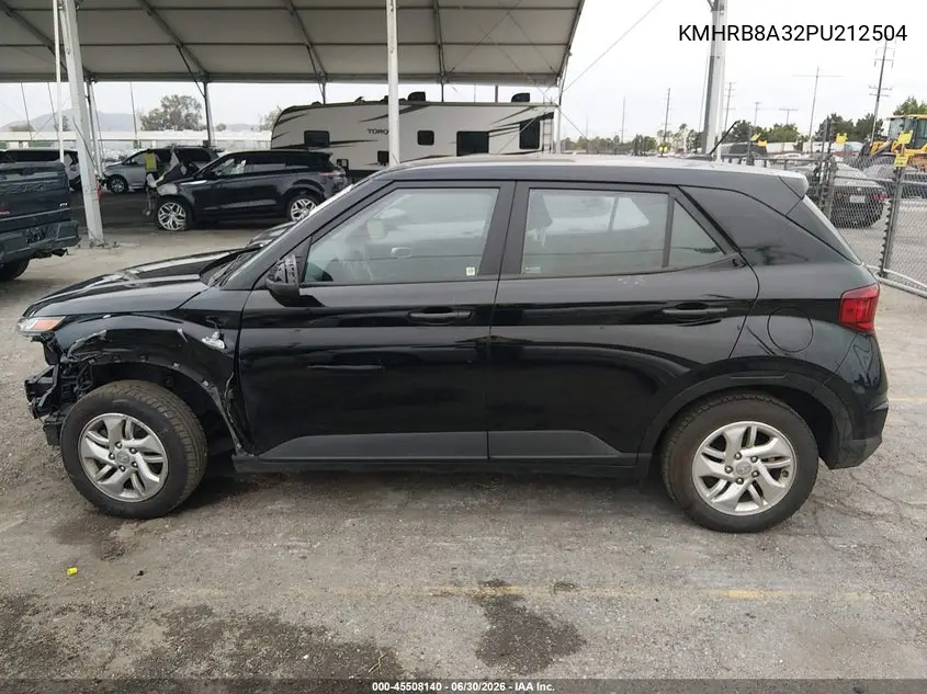 2023 Hyundai Venue Se VIN: KMHRB8A32PU212504 Lot: 60602056
