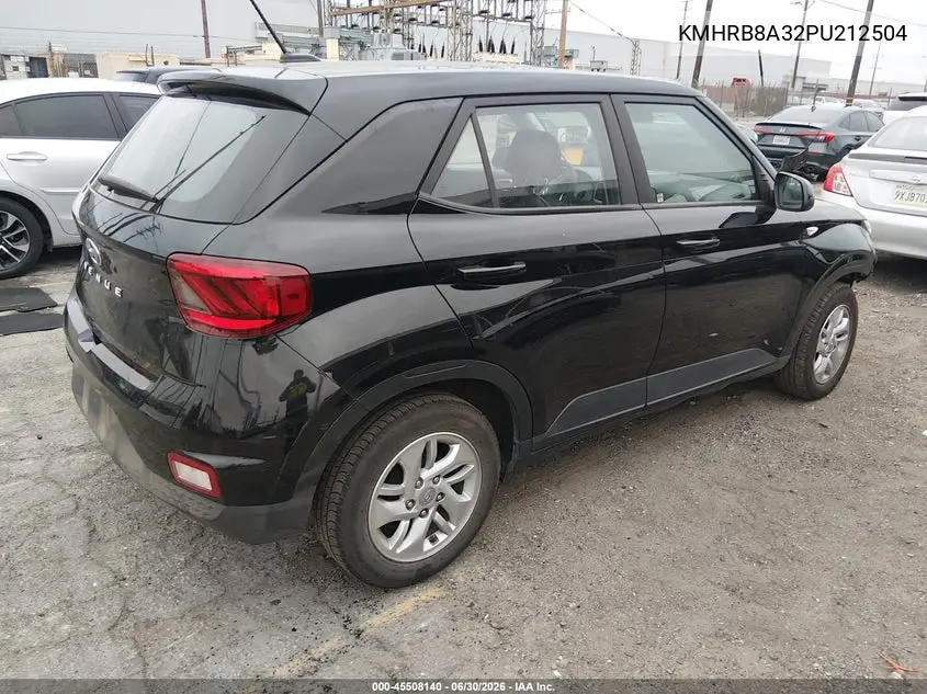 2023 Hyundai Venue Se VIN: KMHRB8A32PU212504 Lot: 60602056