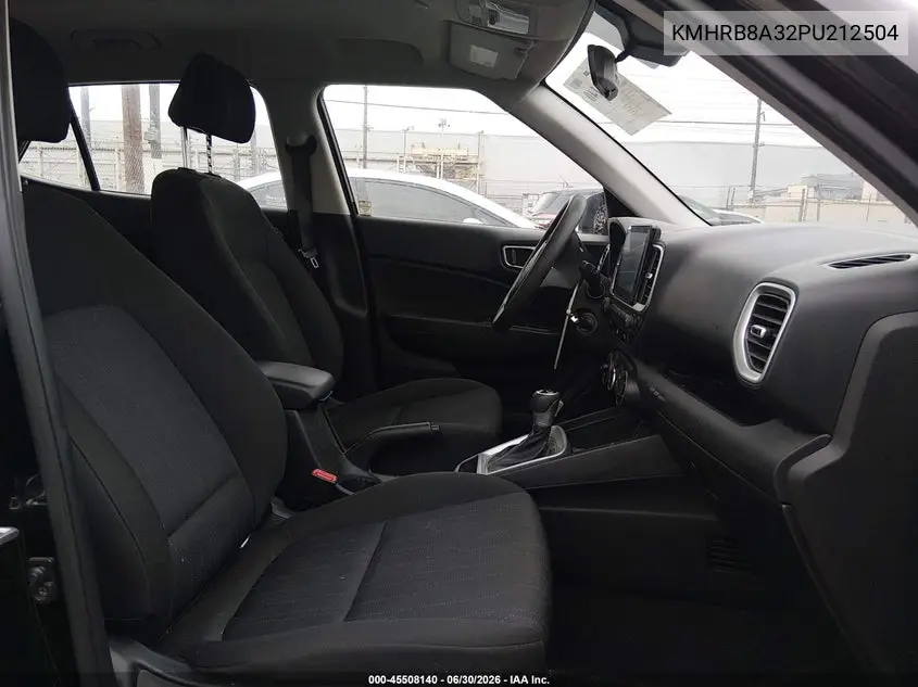 2023 Hyundai Venue Se VIN: KMHRB8A32PU212504 Lot: 60602056