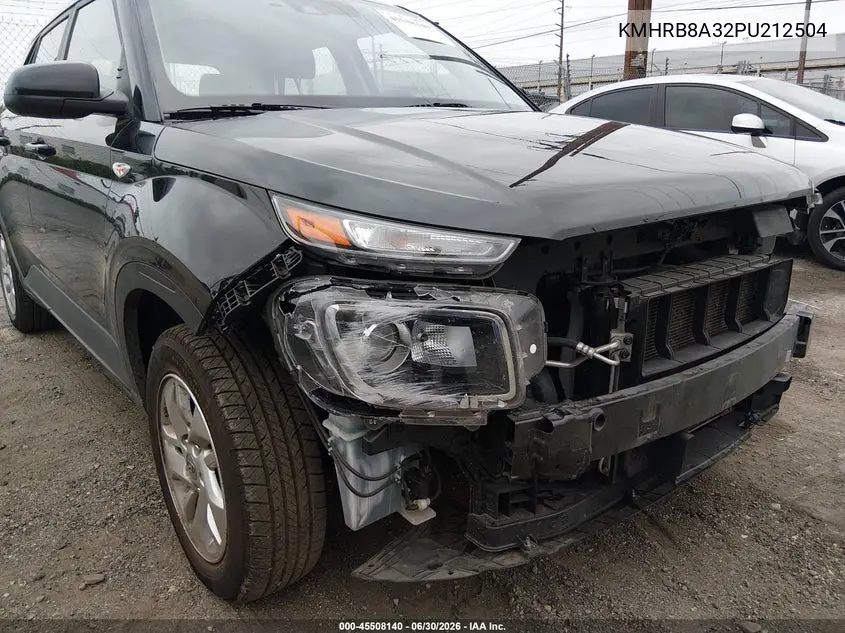 2023 Hyundai Venue Se VIN: KMHRB8A32PU212504 Lot: 60602056