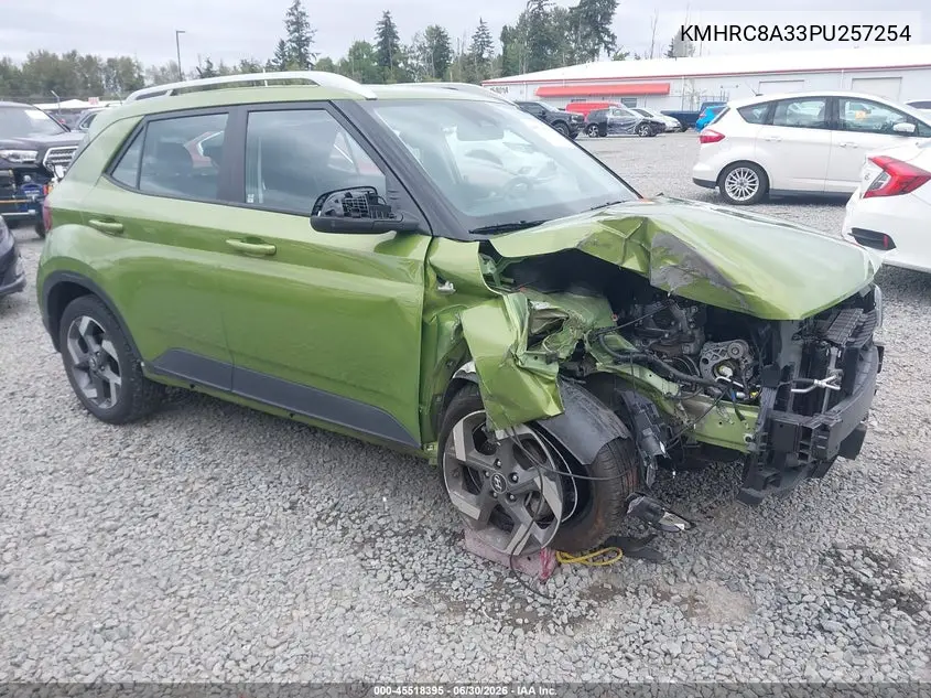 2023 Hyundai Venue Sel VIN: KMHRC8A33PU257254 Lot: 45518395