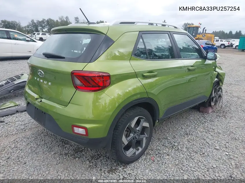 2023 Hyundai Venue Sel VIN: KMHRC8A33PU257254 Lot: 45518395
