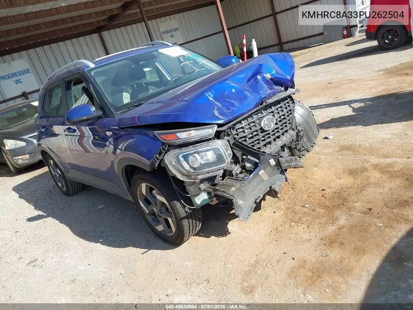 2023 Hyundai Venue Sel VIN: KMHRC8A33PU262504 Lot: 45530984