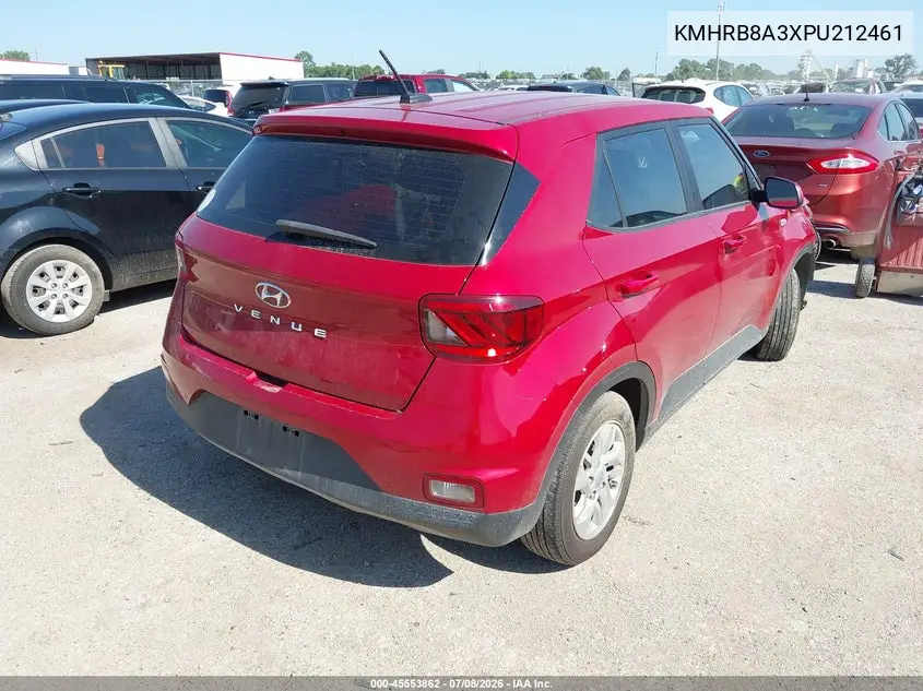 2023 Hyundai Venue Se VIN: KMHRB8A3XPU212461 Lot: 45553862