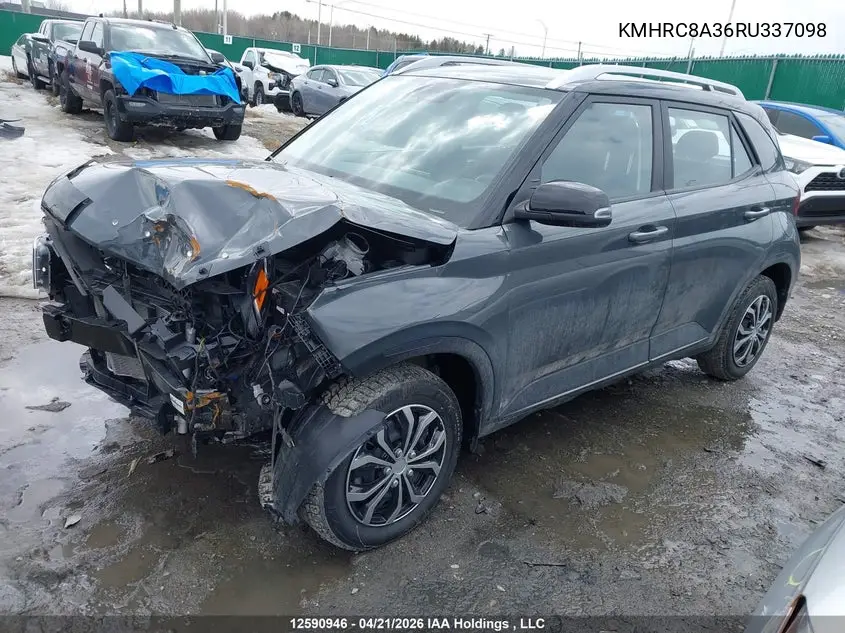 2024 Hyundai Venue Preferred With Two-Tone VIN: KMHRC8A36RU337098 Lot: 12590946