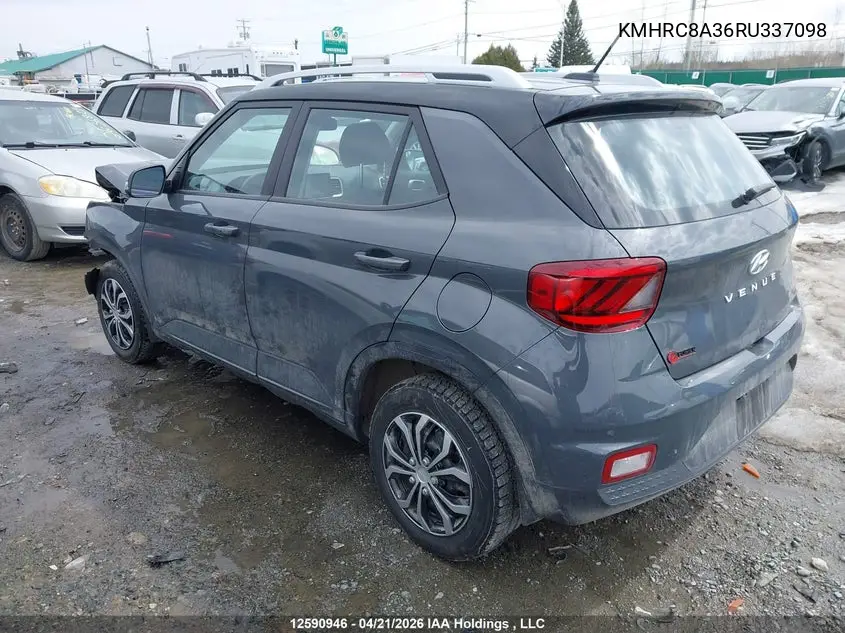 2024 Hyundai Venue Preferred With Two-Tone VIN: KMHRC8A36RU337098 Lot: 12590946