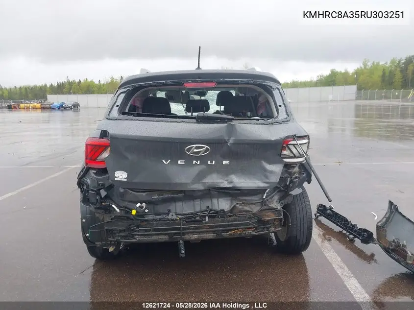 2024 Hyundai Venue Sel/Limited VIN: KMHRC8A35RU303251 Lot: 12621724