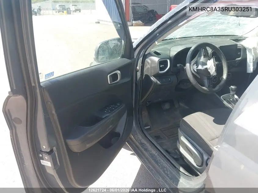 2024 Hyundai Venue Sel/Limited VIN: KMHRC8A35RU303251 Lot: 12621724