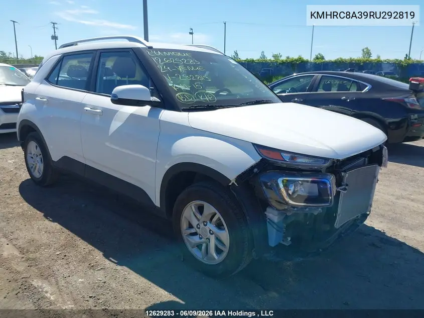2024 Hyundai Venue Preferred VIN: KMHRC8A39RU292819 Lot: 12629283