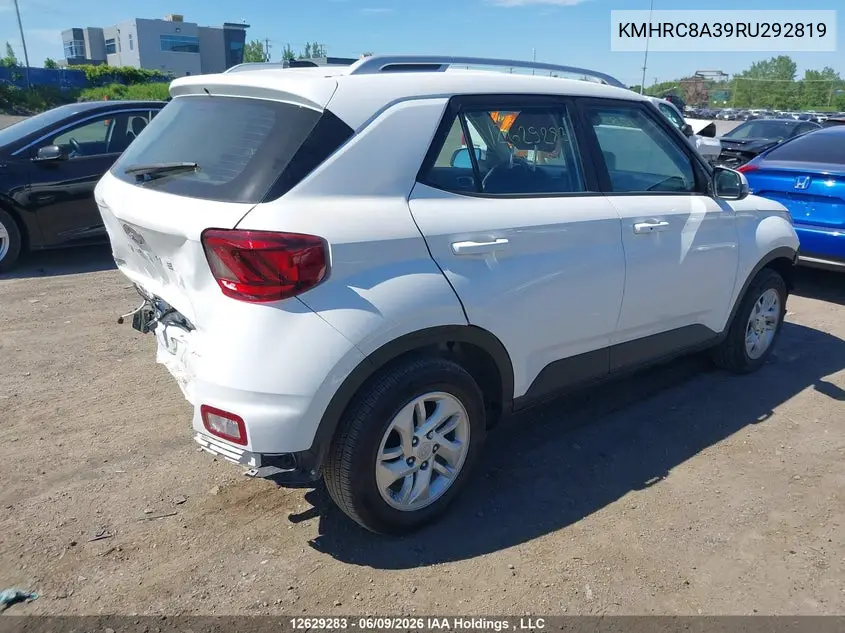 2024 Hyundai Venue Preferred VIN: KMHRC8A39RU292819 Lot: 12629283