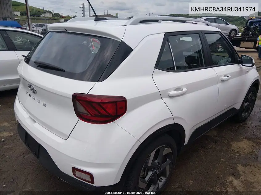 2024 Hyundai Venue Limited VIN: KMHRC8A34RU341974 Lot: 45344813