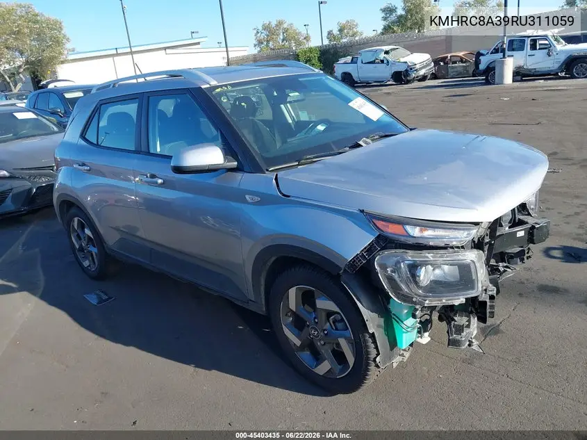 2024 Hyundai Venue Sel VIN: KMHRC8A39RU311059 Lot: 45403435