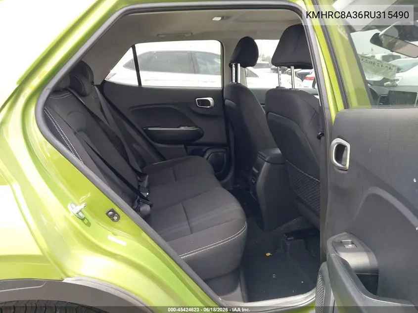 2024 Hyundai Venue Sel VIN: KMHRC8A36RU315490 Lot: 45424623