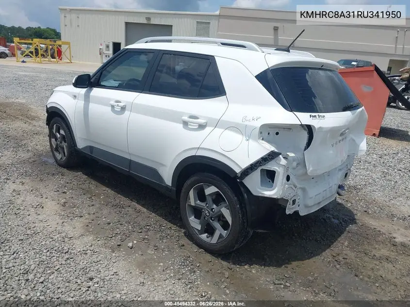 2024 Hyundai Venue Sel VIN: KMHRC8A31RU341950 Lot: 45494332