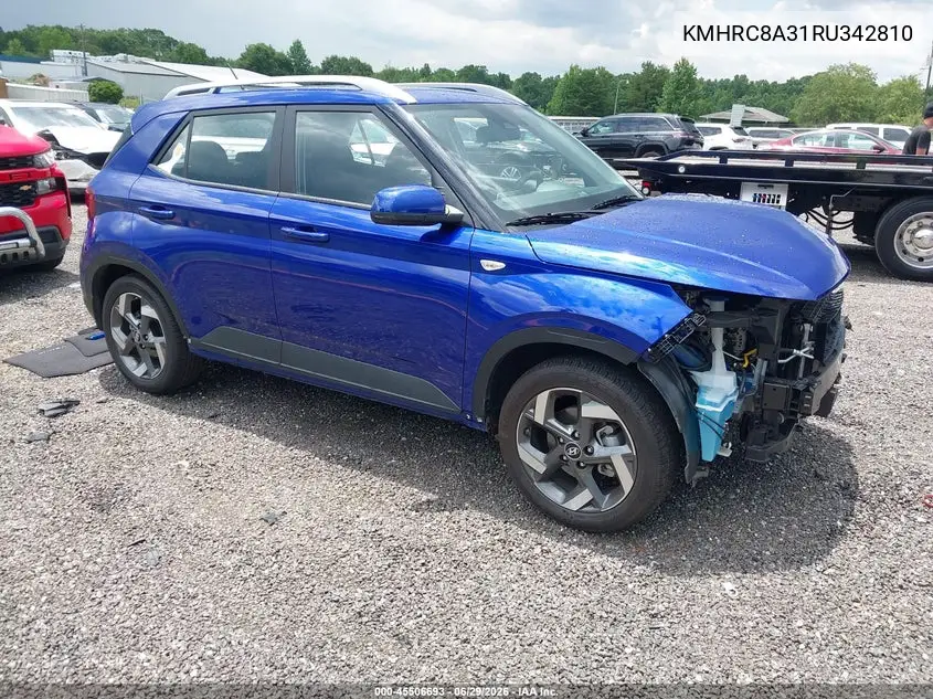 2024 Hyundai Venue Sel VIN: KMHRC8A31RU342810 Lot: 45506693