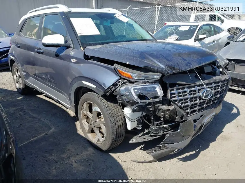 2024 Hyundai Venue Limited VIN: KMHRC8A33RU321991 Lot: 45527321
