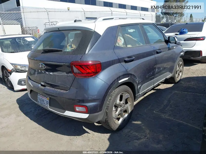 2024 Hyundai Venue Limited VIN: KMHRC8A33RU321991 Lot: 45527321