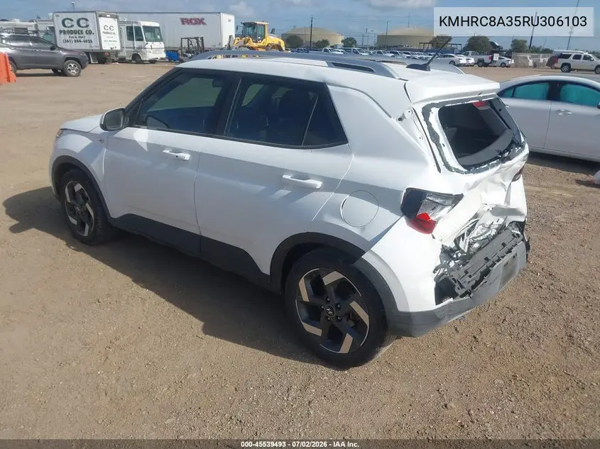2024 Hyundai Venue Sel VIN: KMHRC8A35RU306103 Lot: 45539493