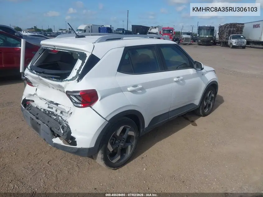 2024 Hyundai Venue Sel VIN: KMHRC8A35RU306103 Lot: 45539493