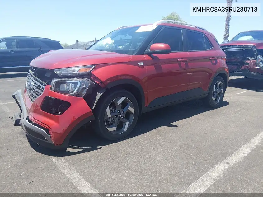 2024 Hyundai Venue Sel VIN: KMHRC8A39RU280718 Lot: 45549938